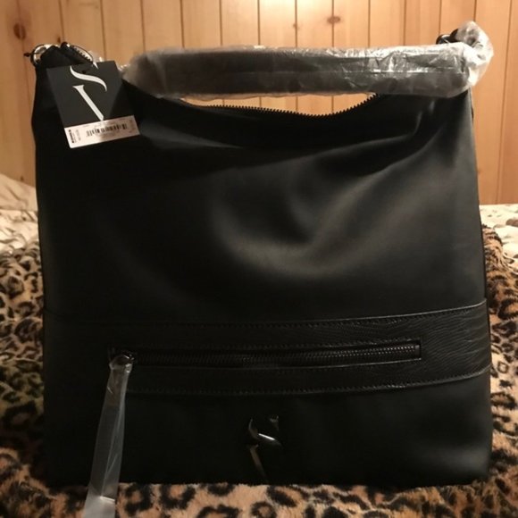 Vera Wang black leather handbag - Picture 1 of 4